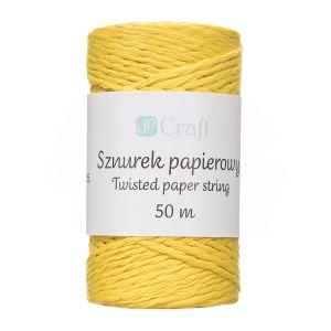 Sznurek papierowy dpCraft skręcany Żółty, 50m